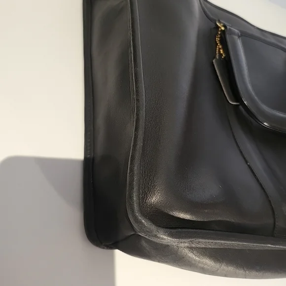 Coach Embassy Briefcase Portfolio Laptop Bag Black Leather076-8031